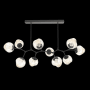 Hammerton Studio Nebula 10 Light 63" Wide LED Abstract Chandelier - 3000K Matte Black / Zircon Amber