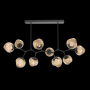 Hammerton Studio Nebula 10 Light 63" Wide LED Abstract Chandelier - 2700K Matte Black / Zircon Bronze