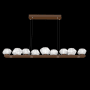Hammerton Studio Mesa 12 Light 59" Wide LED Linear Chandelier - 2700K Burnished Bronze / Mesa Clear