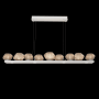 Hammerton Studio Mesa 12 Light 59" Wide LED Linear Chandelier - 2700K Beige Silver / Mesa Bronze