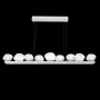 Hammerton Studio Mesa 12 Light 59" Wide LED Linear Chandelier - 2700K Beige Silver / Mesa Clear