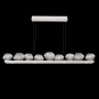 Hammerton Studio Mesa 12 Light 59" Wide LED Linear Chandelier - 2700K Beige Silver / Mesa Smoke
