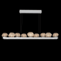 Hammerton Studio Mesa 12 Light 59" Wide LED Linear Chandelier - 2700K Classic Silver / Mesa Bronze
