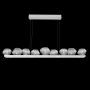 Hammerton Studio Mesa 12 Light 59" Wide LED Linear Chandelier - 2700K Classic Silver / Mesa Smoke