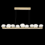 Hammerton Studio Mesa 12 Light 59" Wide LED Linear Chandelier - 2700K Gilded Brass / Mesa Clear