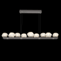 Hammerton Studio Mesa 12 Light 59" Wide LED Linear Chandelier - 2700K Graphite / Mesa Amber