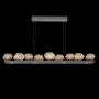 Hammerton Studio Mesa 12 Light 59" Wide LED Linear Chandelier - 2700K Graphite / Mesa Bronze