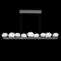 Hammerton Studio Mesa 12 Light 59" Wide LED Linear Chandelier - 2700K Graphite / Mesa Clear