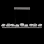 Hammerton Studio Mesa 12 Light 59" Wide LED Linear Chandelier - 2700K Graphite / Mesa Smoke