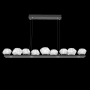 Hammerton Studio Mesa 12 Light 59" Wide LED Linear Chandelier - 2700K Matte Black / Mesa Clear