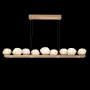 Hammerton Studio Mesa 12 Light 59" Wide LED Linear Chandelier - 2700K Novel Brass / Mesa Amber