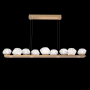 Hammerton Studio Mesa 12 Light 59" Wide LED Linear Chandelier - 2700K Novel Brass / Mesa Clear