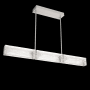 Hammerton Studio Tabulo 3 Light 43" Wide LED Linear Chandelier - 3000K Beige Silver / Linea Glass