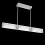 Hammerton Studio Tabulo 3 Light 43" Wide LED Linear Chandelier - 3000K Classic Silver / Linea Glass
