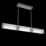 Hammerton Studio Tabulo 3 Light 43" Wide LED Linear Chandelier - 3000K Graphite / Linea Glass