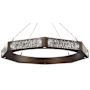 Hammerton Studio Glacier Single Light 48" Wide LED Ring Chandelier with Cast Glass Shades Flat Bronze
