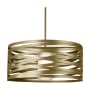 Hammerton Studio Tempest Single Light 24" Wide Drum Chandelier - Medium (E26) with Frosted Glass Shade Gilded Brass