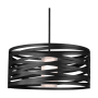 Hammerton Studio Tempest Single Light 24" Wide Drum Chandelier - Medium (E26) with Frosted Glass Shade Matte Black