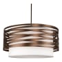 Hammerton Studio Tempest 4 Light 24" Wide Drum Chandelier - Medium (E26) with White Linen Inner and Finished to Match Metal Outer Shade Flat Bronze