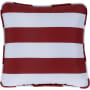 Hanover 16" Square Striped Patterns and Designs Throw Pillow With Foam Red