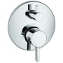 Hansgrohe Ecostat S Thermostatic Valve Trim with Integrated Volume Control and Diverter for 2 Distinct Functions - Less Rough In Chrome
