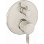 Hansgrohe Ecostat Pressure Balanced Valve Trim Only with Integrated Diverter for 2 Distinct Functions - Less Rough In Brushed Nickel
