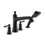 Hansgrohe Joleena Deck Mounted Roman Tub Filler with Built-In Diverter with Included Hand Shower, Less Rough In - Limited Lifetime Warranty Matte Black