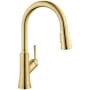 Hansgrohe Joleena 1.75 GPM Single Hole Pull Down Kitchen Faucet Brushed Gold Optic