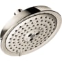 Hansgrohe Raindance Classic 1.75 GPM 3-Jet Shower Head with AirPower, EcoRight, and Quick Clean Technologies - Limited Lifetime Warranty Polished Nickel