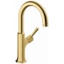 Hansgrohe Locarno 1.5 GPM Single Hole Bar Faucet Brushed Gold Optic