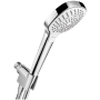 Hansgrohe Croma Select E 2.5 GPM Multi Function Hand Shower Package with Select and QuickClean Technologies - Includes Hose and Hand Shower Holder Chrome