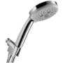 Hansgrohe Croma 100 1.75 GPM Multi Function Hand Shower Package with QuickClean Technology - Includes Hose and Hand Shower Holder Chrome