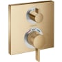 Hansgrohe Ecostat Square Thermostatic Valve Trim Only with Integrate Volume Control for 1 Distinct Function - Less Rough In Brushed Bronze