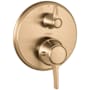 Hansgrohe Ecostat Classic Thermostatic Valve Trim with Integrated Volume Control and Diverter for 2 Distinct Functions - Less Rough In Brushed Bronze