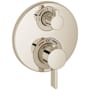 Hansgrohe Ecostat S Thermostatic Valve Trim Only with Integrated Volume Control and Diverter for 2 Distinct Functions - Less Rough In Polished Nickel