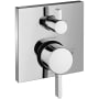 Hansgrohe Ecostat Square Pressure Balanced Valve Trim Only with Integrated Diverter for 2 Distinct Functions - Less Rough In Chrome