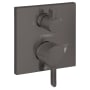 Hansgrohe Ecostat Square Pressure Balanced Valve Trim Only with Integrated Diverter for 2 Distinct Functions - Less Rough In Brushed Black Chrome