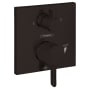 Hansgrohe Ecostat Square Pressure Balanced Valve Trim Only with Integrated Diverter for 2 Distinct Functions - Less Rough In Matte Black