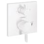 Hansgrohe Ecostat Square Pressure Balanced Valve Trim Only with Integrated Diverter for 2 Distinct Functions - Less Rough In Matte White