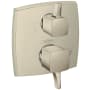 Hansgrohe Ecostat Classic Pressure Balanced Valve Trim Only with Integrated Diverter for 2 Distinct Functions - Less Rough In Brushed Nickel