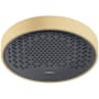 Hansgrohe Rainfinity 2.5 GPM Single Function Rain Shower Head Brushed Gold Optic