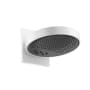 Hansgrohe Rainfinity 2.5 GPM 3-Jet Rain Shower Head with Wall Connector Trim, Quick Clean and XXL Performance Matte White