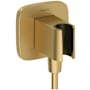 Hansgrohe FixFit Q Wall Elbow with Handshower Holder - Less Hose Brushed Gold Optic
