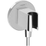 Hansgrohe FixFit S Round Wall Elbow with Handshower Holder - Less Hose Chrome