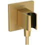 Hansgrohe FixFit E Square Wall Elbow with Handshower Holder - Less Hose Brushed Gold Optic