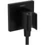 Hansgrohe FixFit E Square Wall Elbow with Handshower Holder - Less Hose Matte Black