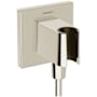 Hansgrohe FixFit E Square Wall Elbow with Handshower Holder - Less Hose Polished Nickel