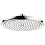 Hansgrohe Raindance Classic 2.5 GPM Single Function Rain Shower Head with Quick Clean and XXL Performance Chrome