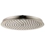 Hansgrohe Raindance Classic 2.5 GPM Single Function Rain Shower Head with Quick Clean and XXL Performance Brushed Nickel