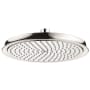 Hansgrohe Raindance Classic 2.5 GPM Single Function Rain Shower Head with Quick Clean and XXL Performance Polished Nickel